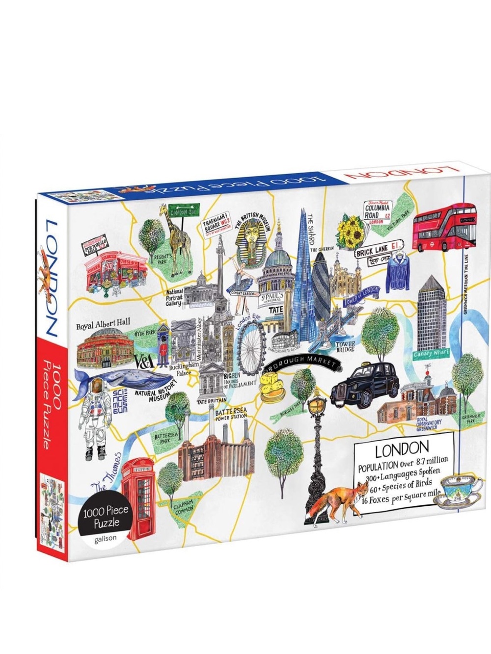 London Illustrated 1000-Piece Puzzle - new